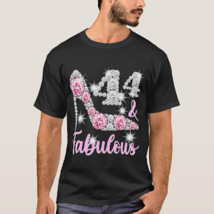 Camiseta Aniversário De 44 Para Mulheres 44 E Saltos Fabulo