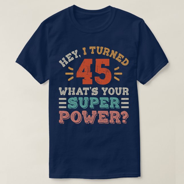Camiseta Aniversário de 45 anos (Frente do Design)