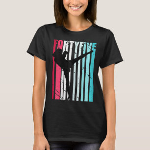 Camiseta Aniversário de 45 anos retrô para mulheres kickbox