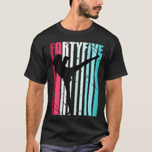Camiseta Aniversário de 45 anos retrô para mulheres kickbox