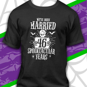 Camiseta Aniversário de 46 anos de casamento Halloween Spoo