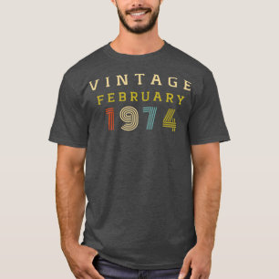 Camiseta Aniversário de 47 anos Presente Vintage 1974 fever