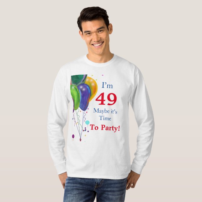 Camiseta Aniversário de 49 anos (Frente Completa)