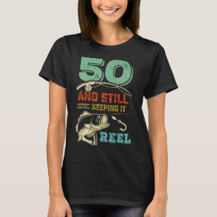 Camiseta Aniversário de 50 anos de pesca Fazendo 50 anos Pe