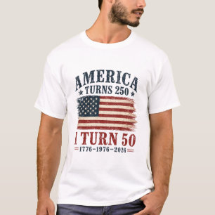 Camiseta Aniversário de 50 anos engraçado Patriótico Améric