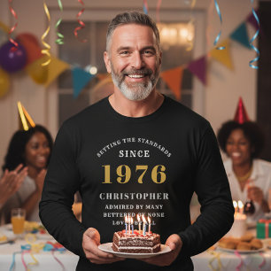 Camiseta Aniversário de 50 anos Personalizado 1976 Adiciona