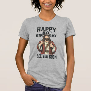 Camiseta Aniversário de 50 anos Vejo Você Em Breve Design d