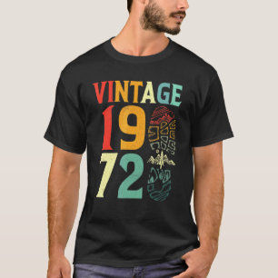Camiseta Aniversário de 50 anos Vintage 1972 Acampamento Hi