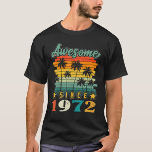 Camiseta Aniversário de 51 anos Vintage Incrível Desde 1972