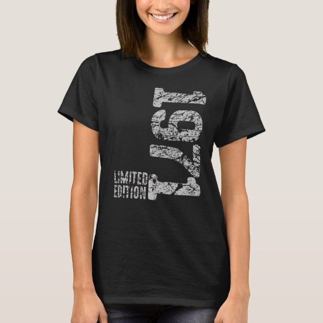 Camiseta Aniversário De 51ruas Mulheres 51 Anos 1971 6 (Frente)