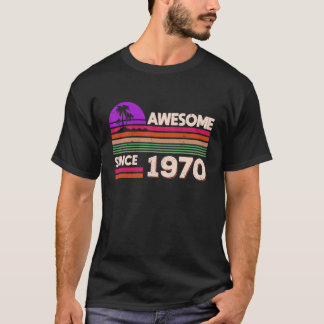Camiseta Aniversário de 52 anos Homens Mulheres Incrível De