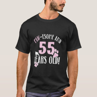 Camiseta Aniversário de 55 anos 55 Anos de Idade Mãe de Gat