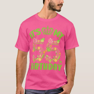 Camiseta Aniversário de 55 anos de idade Flower É 55º B