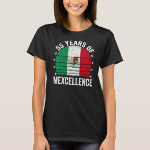 Camiseta Aniversário de 55 anos mexicano 55.o aniversário P