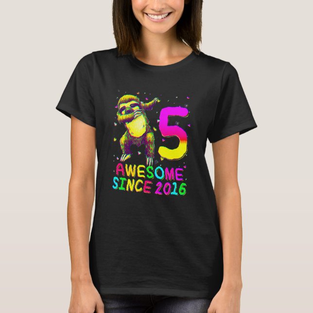 Camiseta Aniversário De 5 Anos De Idade, 5 de Aniversário S (Frente)