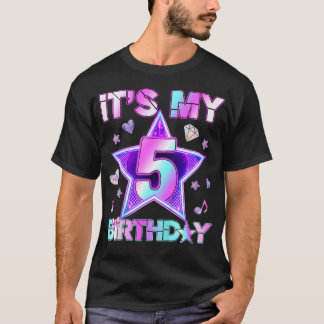 Camiseta Aniversário de 5 Anos Kpop Criança de 5 Anos de Id