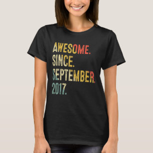 Camiseta Aniversário De 5 De 5 Anos De Idade Desde 2 De Set