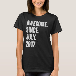 Camiseta Aniversário de 5 de 5 anos desde julho de 2017