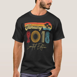 Camiseta Aniversário de 5 de janeiro de 2018