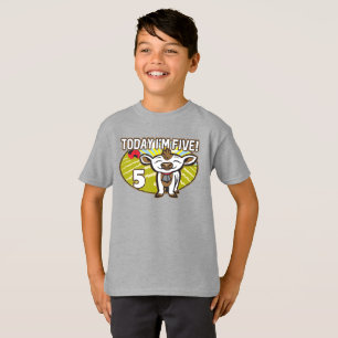 Camiseta Aniversário de 5 do garoto hoje eu tenho cinco! Va