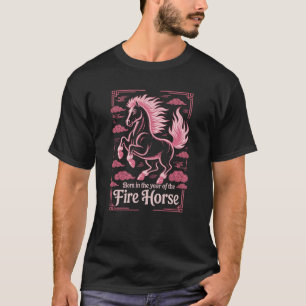 Camiseta Aniversário de 60 anos Cavalo de Fogo Zodíaco Chin