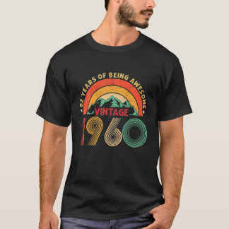 Camiseta Aniversário De 62 Anos Vintage 1960 62Nd Aniversár
