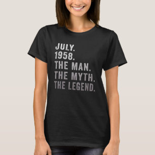 Camiseta Aniversário de 64 anos O homem mama a lenda 19 de