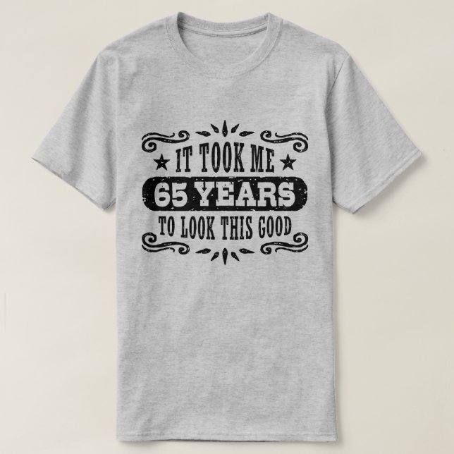 Camiseta Aniversário de 65 anos (Frente do Design)
