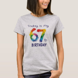 Camiseta Aniversário de 67 anos da Vovó Personalizado Fofo