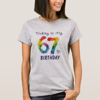 Camiseta Aniversário de 67 anos da Vovó Personalizado Fofo