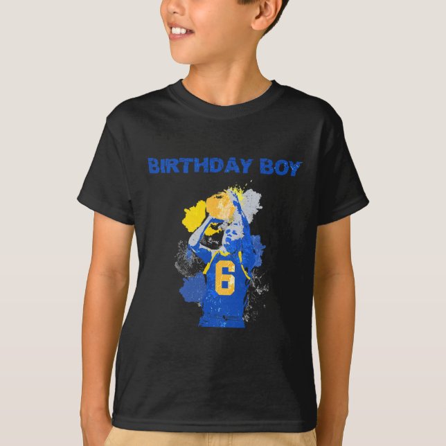 Camiseta Aniversário De 6 Anos (Frente)