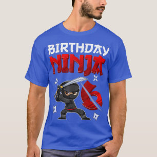 Camiseta Aniversário De 6 Anos, Aniversário De Ninja