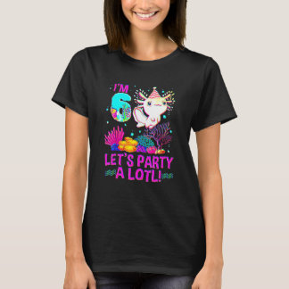 Camiseta Aniversário de 6 anos de 6 Axolotl Meninas