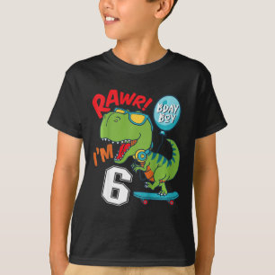 Camiseta Aniversário de 6 anos de crianças Menino de 6 anos