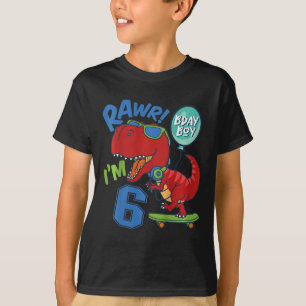 Camiseta Aniversário de 6 anos de crianças Menino de 6 anos