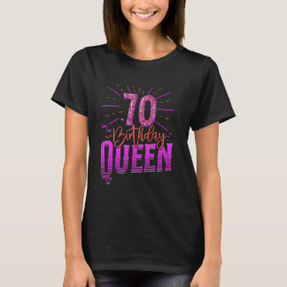 Camiseta Aniversário de 70 anos 70 ANIVERSÁRIO RAINHA Mulhe