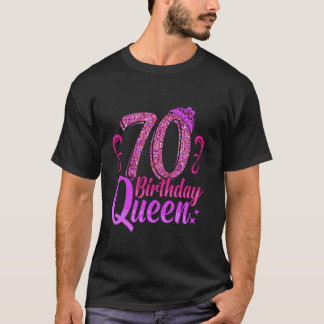 Camiseta Aniversário de 70 anos 70 ANIVERSÁRIO RAINHA Mulhe