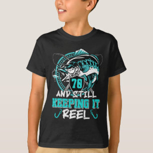 Camiseta Aniversário de 70 anos de pesca engraçado 70 ainda