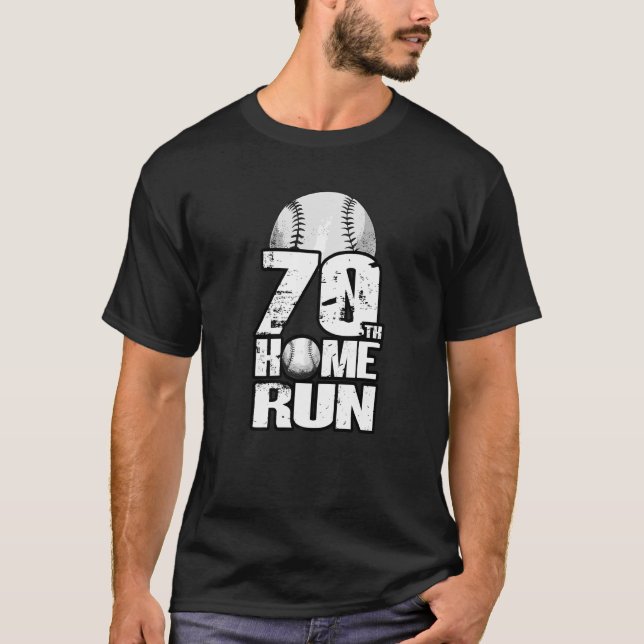 Camiseta Aniversário de 70 anos Vintage Baseball 70 (Frente)