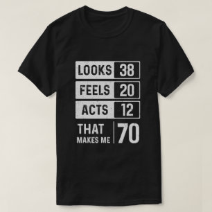 Camiseta Aniversário De 70 De 1949 Parece Que Atos Fazem