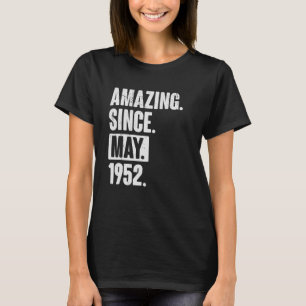 Camiseta Aniversário de 70 de 70 anos surpreendente desde m