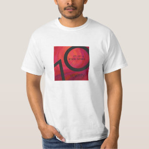Camiseta Aniversário de 70 Década Vermelha