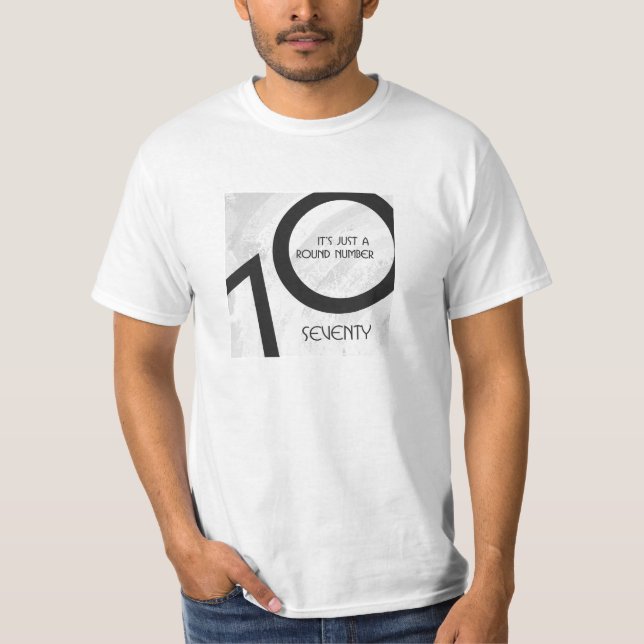 Camiseta Aniversário de 70 Décadas Branco (Frente)