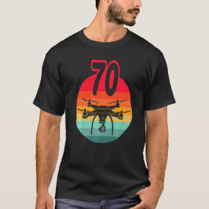 Camiseta Aniversário de 70 I Retro Remote Control Drones co