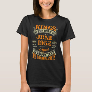 Camiseta Aniversário De 70 Mens Para Nascer De Reis Em Junh