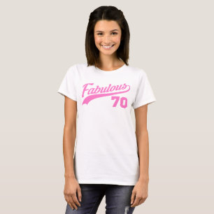 Camiseta Aniversário de 70 rosa