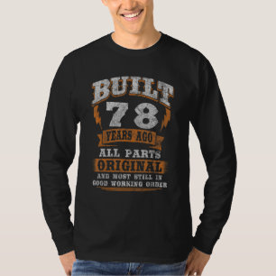Camiseta Aniversário de 78 anos, 78 anos, 78 anos