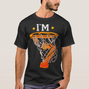 Camiseta Aniversário de 7 anos das crianças basquete 7 meni