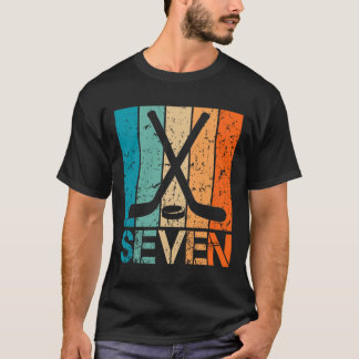 Camiseta Aniversário de 7 anos de hóquei Menino Menina de 7