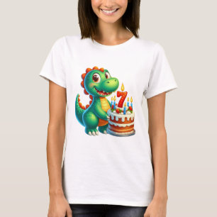 Camiseta Aniversário de 7 anos do Dino